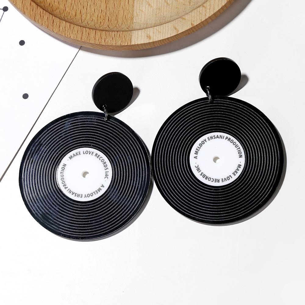New! Record Post Earrings